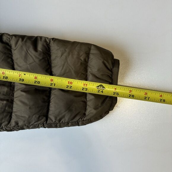Eddie Bauer Men Down Puffer Jacket Medium Green Full Zip Quilted Lightweight - Picture 15 of 16